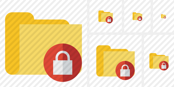 Folder Lock Icon Folder Lock Icon