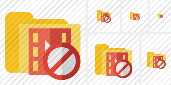 Folder Movie Block Symbol Folder Movie Block Symbol