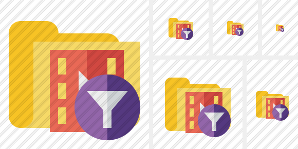 Folder Movie Filter Symbol Folder Movie Filter Symbol