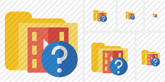 Folder Movie Help Symbol Folder Movie Help Symbol