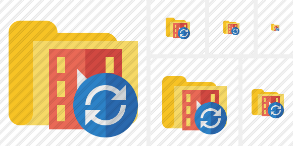 Folder Movie Refresh Symbol Folder Movie Refresh Symbol