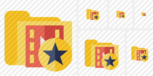 Folder Movie Star Symbol Folder Movie Star Symbol