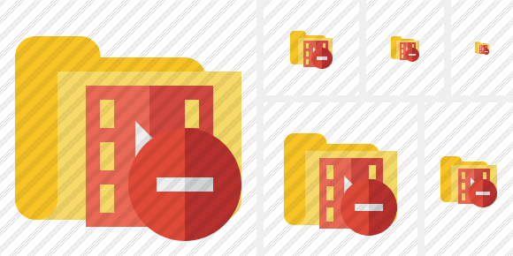 Folder Movie Stop Symbol Folder Movie Stop Symbol