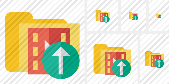Folder Movie Upload Symbol Folder Movie Upload Symbol