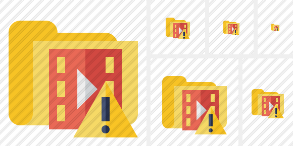 Folder Movie Warning Symbol Folder Movie Warning Symbol