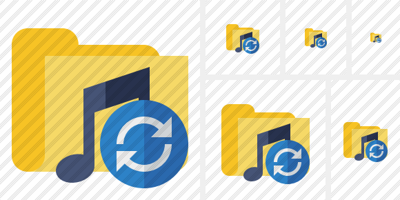 Folder Music Refresh Icon