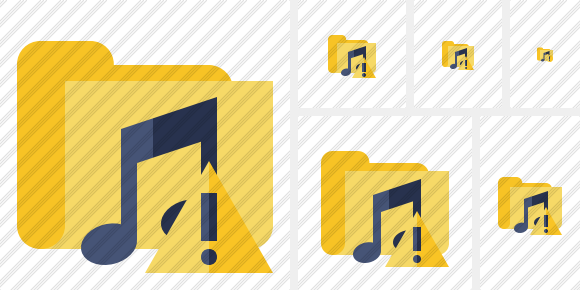 Folder Music Warning Icon