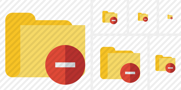 Folder Stop Icon Folder Stop Icon