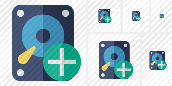 Hard Drive Add Icon Hard Drive Add Icon