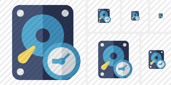 Hard Drive Clock Icon Hard Drive Clock Icon