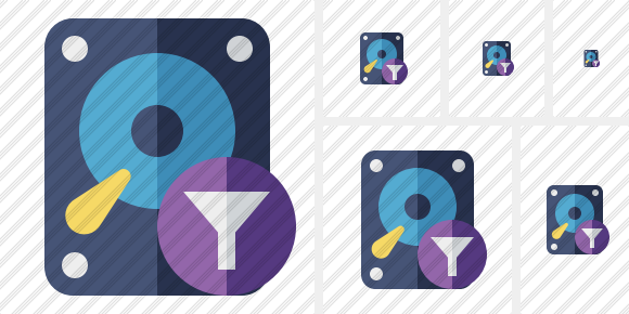 Hard Drive Filter Icon Hard Drive Filter Icon