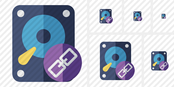 Hard Drive Link Icon Hard Drive Link Icon