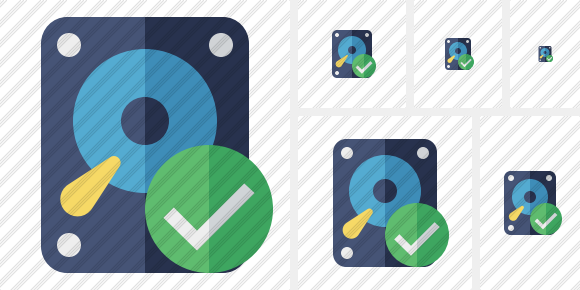 Hard Drive Ok Icon Hard Drive Ok Icon