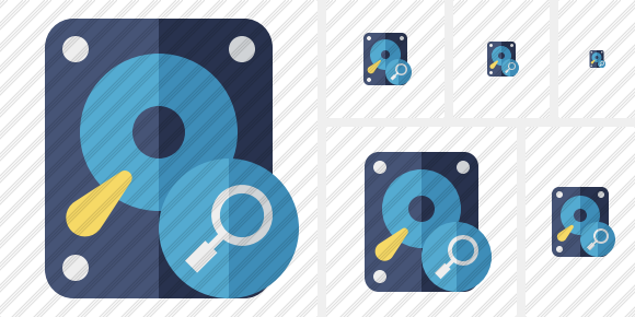 Hard Drive Search Icon Hard Drive Search Icon