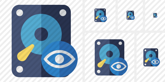 Hard Drive View Icon Hard Drive View Icon
