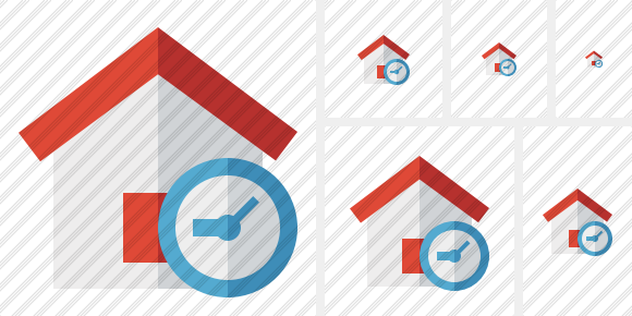Home Clock Icon Home Clock Icon