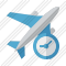 Airplane Clock Icon