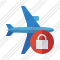 Airplane Horizontal 2 Lock Icon