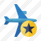 Airplane Horizontal 2 Star Icon