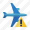 Icône Airplane Horizontal 2 Warning