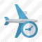 Airplane Horizontal Clock Icon