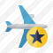 Airplane Horizontal Star Icon