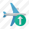 Airplane Horizontal Upload Icon