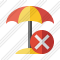 Beach Umbrella Cancel Icon