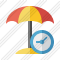 Icone Beach Umbrella Clock