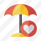 Beach Umbrella Favorites Icon