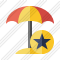 Beach Umbrella Star Icon