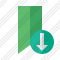 Icône Bookmark Green Download