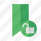 Bookmark Green Unlock Icon