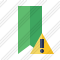 Icône Bookmark Green Warning