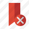 Bookmark Red Cancel Icon