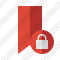 Bookmark Red Lock Icon