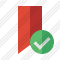 Bookmark Red Ok Icon