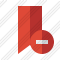 Bookmark Red Stop Icon