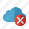 Cloud Blue Cancel Icon