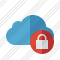 Cloud Blue Lock Icon