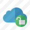 Cloud Blue Unlock Icon