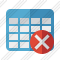 Database Table Cancel Icon