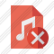 Icône File Music Cancel