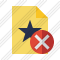 File Star Cancel Icon