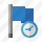 Icone Flag Blue Clock