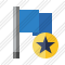 Flag Blue Star Icon