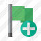 Flag Green Add Icon