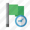 Flag Green Clock Icon