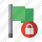 Icone Flag Green Lock