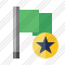 Icone Flag Green Star